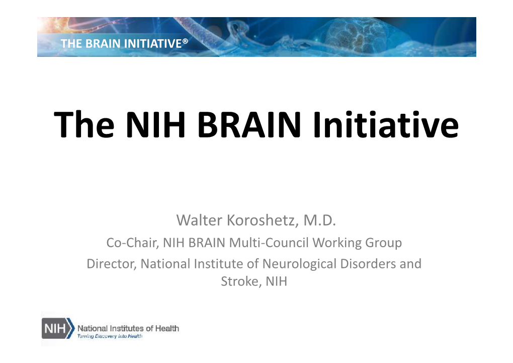The NIH BRAIN Initiative