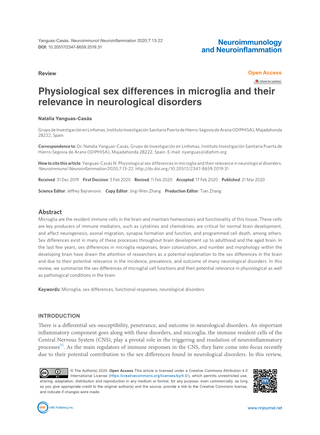 Physiological Sex Differences in Microglia and Their Relevance in Neurological Disorders