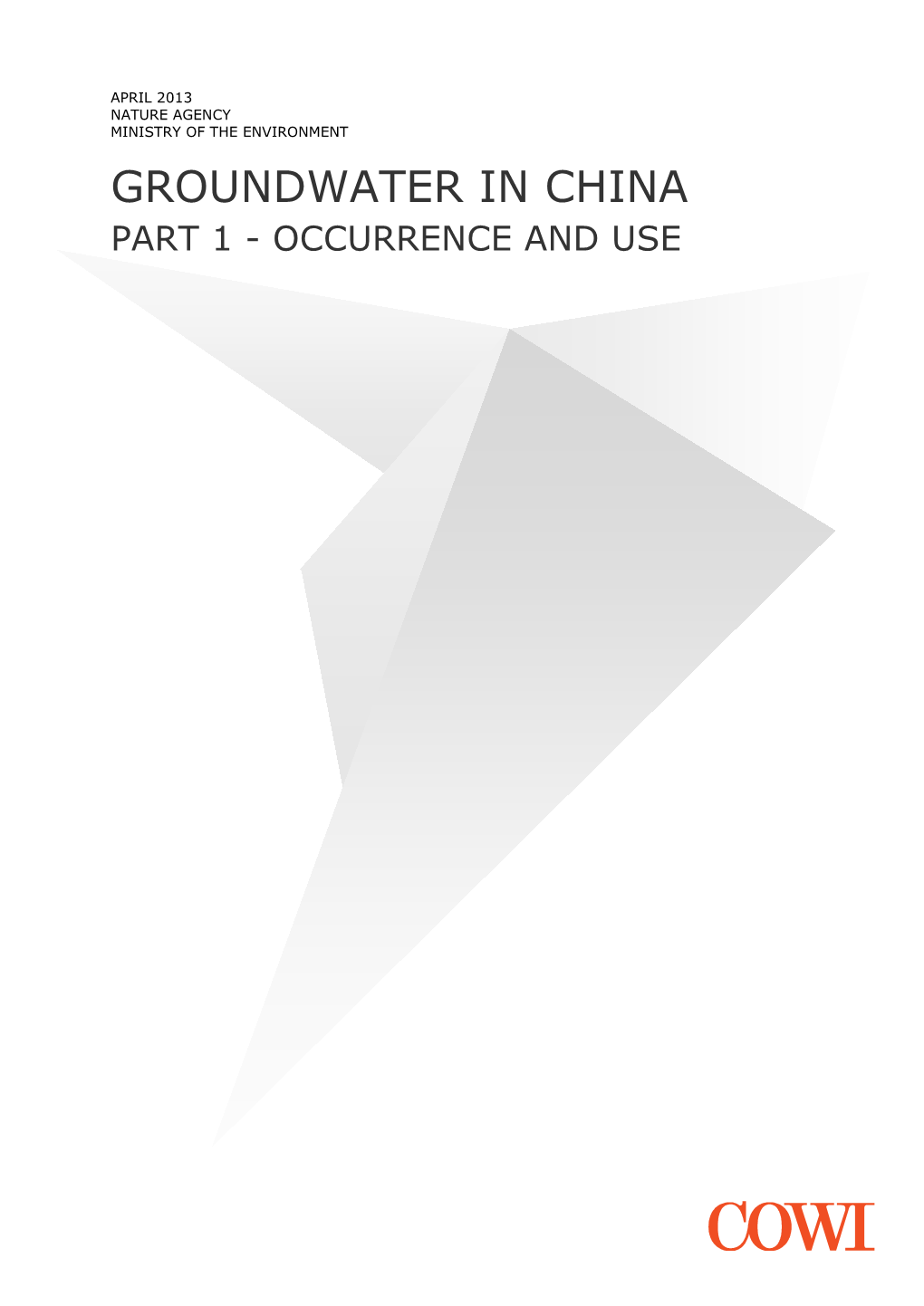 Groundwater in China Part 1 - Occurrence and Use