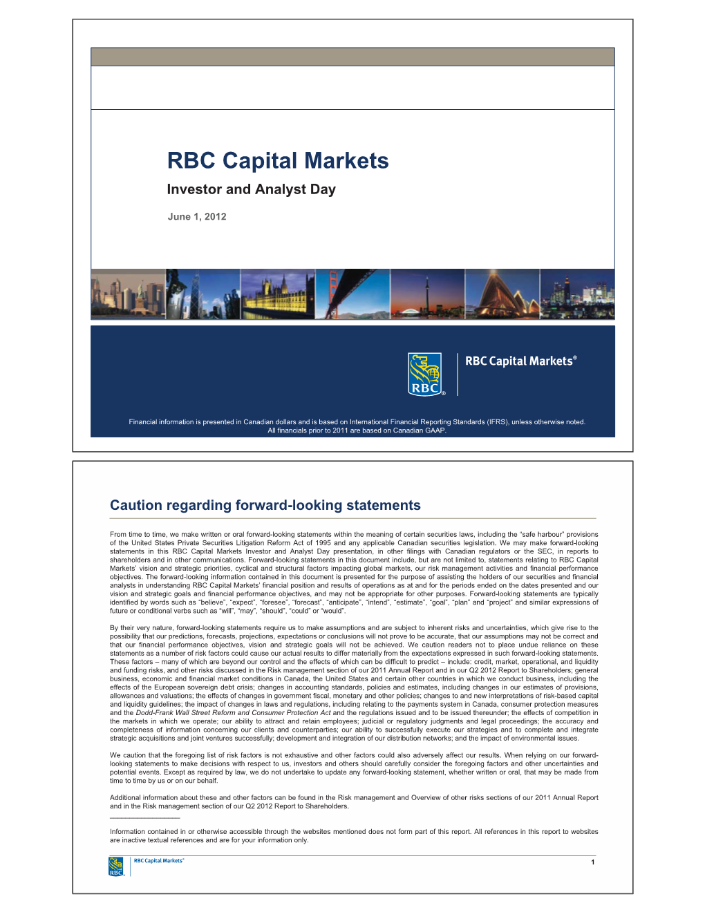 RBC Capital Markets Investor and Analyst Day