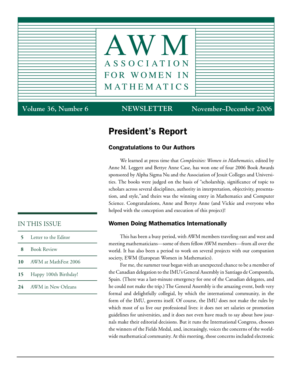 AWM Novdec 2006