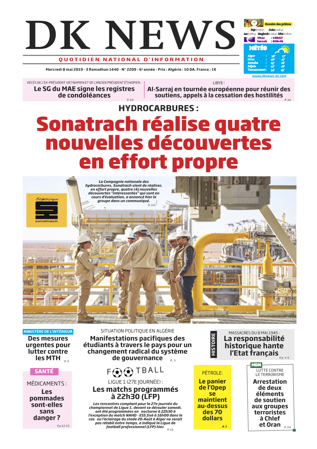 Sonatrach Réalise Quatre Nouvelles Découvertes En Effort Propre