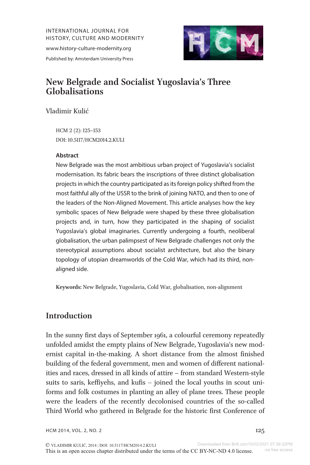 Downloaded from Brill.Com10/02/2021 07:39:32PM This Is an Open Access Chapter Distributed Under the Terms of the CC BY-NC-ND 4.0 License