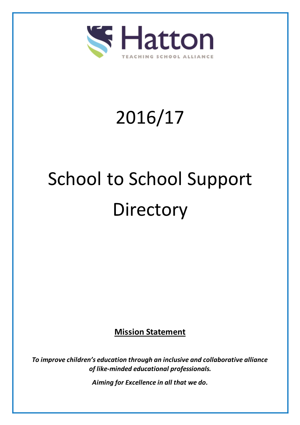 2016/17 School to School Support Directory