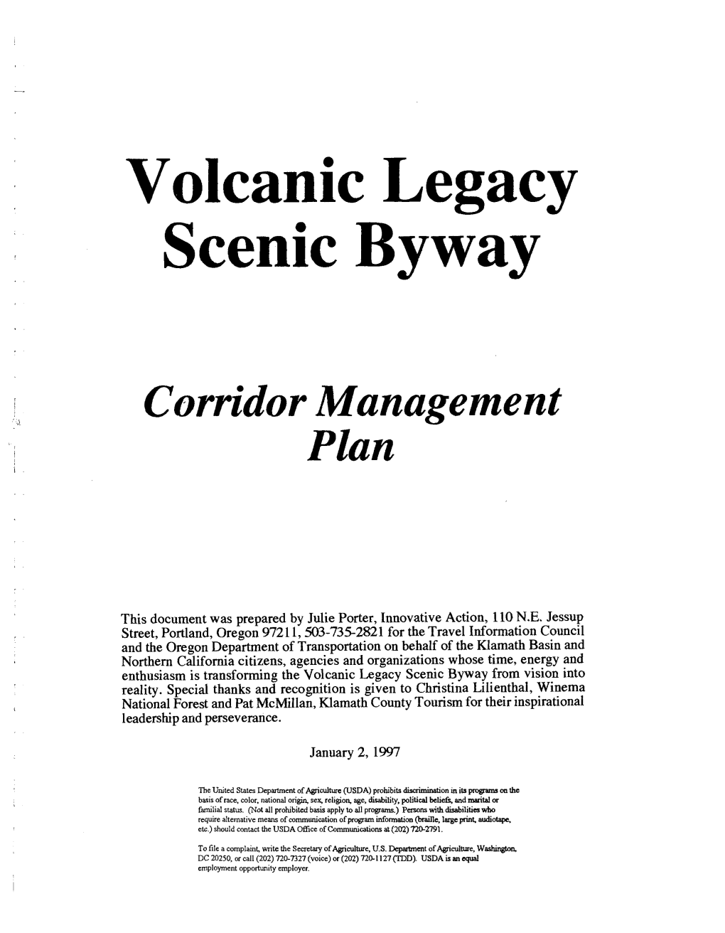 Volcanic Legacy Scenic Byway