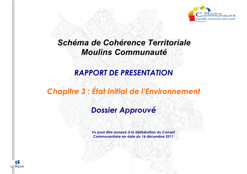 Schéma De Cohérence Territoriale Moulins Communauté