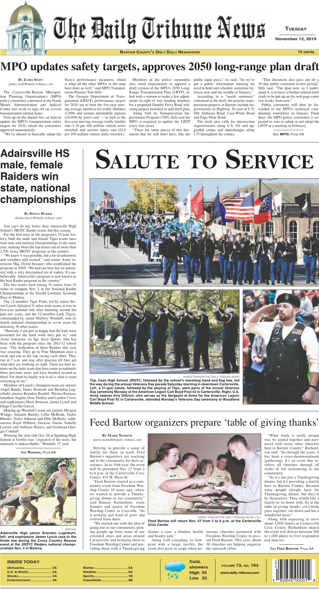 SALUTE to SERVICE Raiders Win State, National Championships