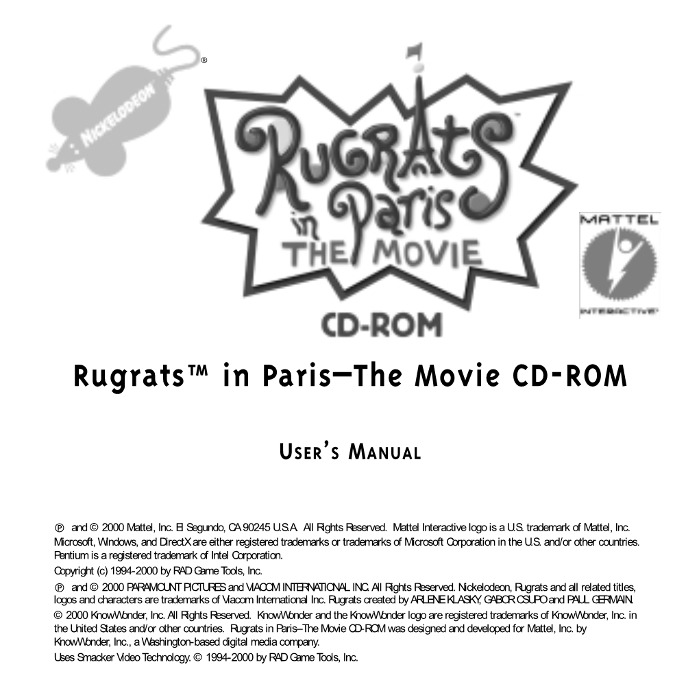 Rugrats™ in Paris–The Movie CD-ROM