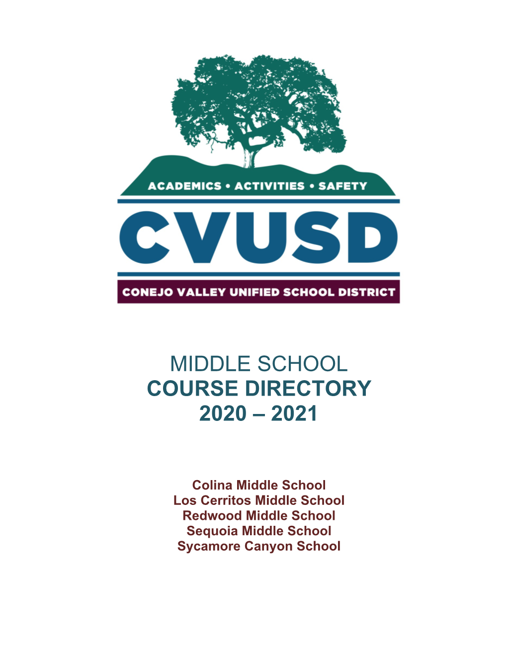 Middle School Course Directory 2020 – 2021