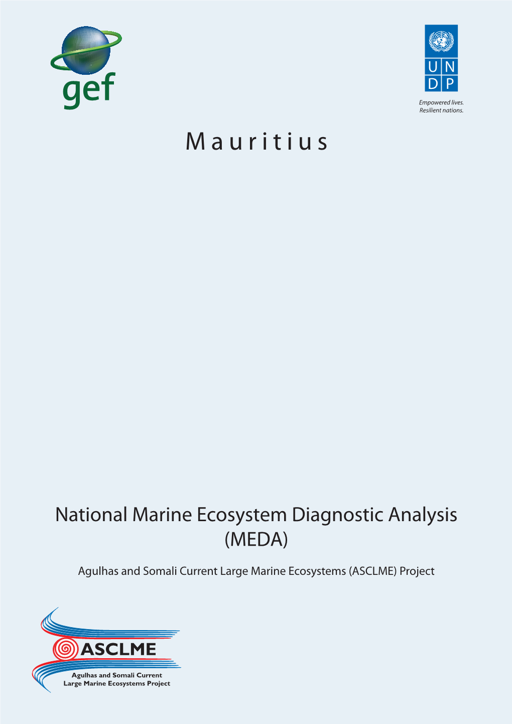 National Marine Ecosystem Diagnostic Analysis (MEDA) Mauritius