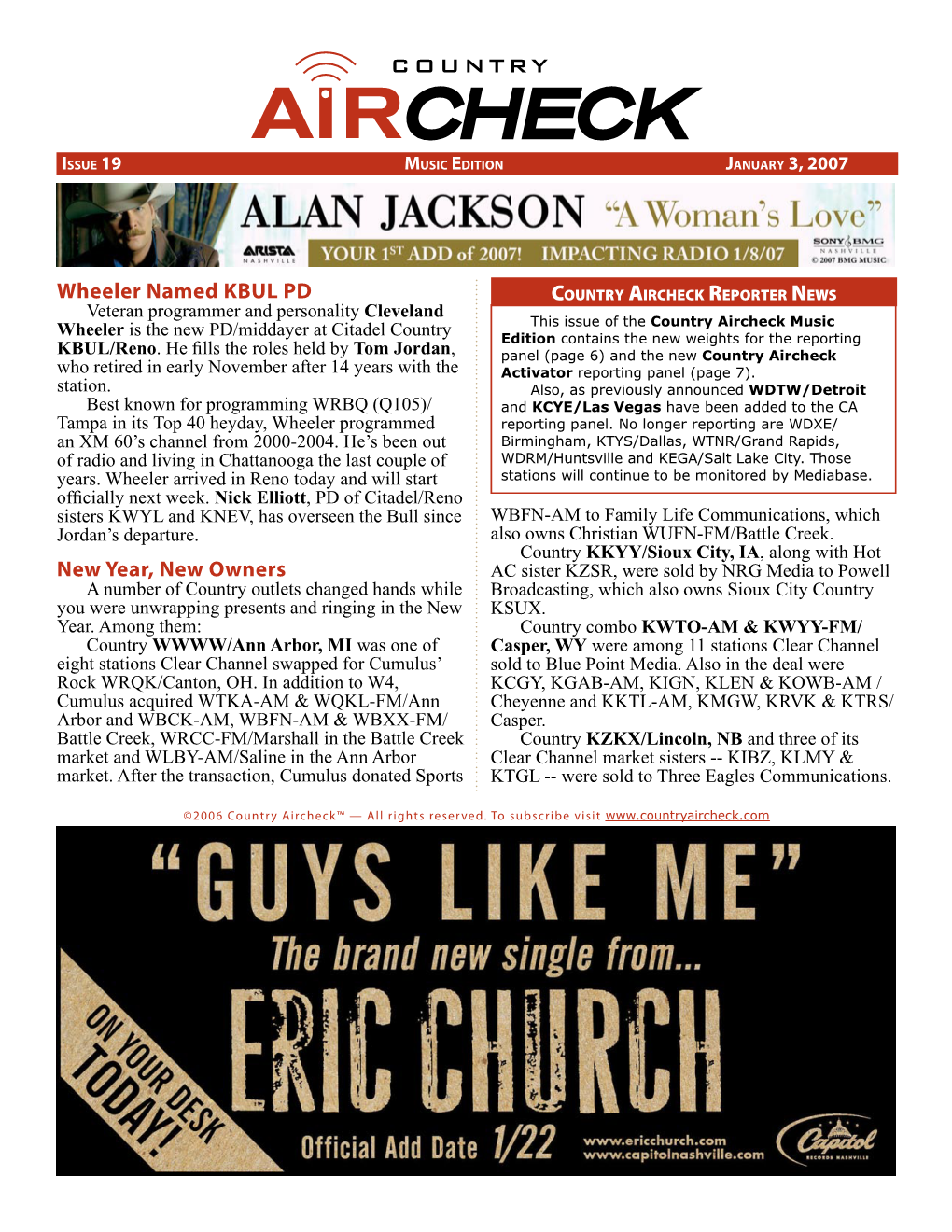 Issue 19 Music Edition January 3, 2007