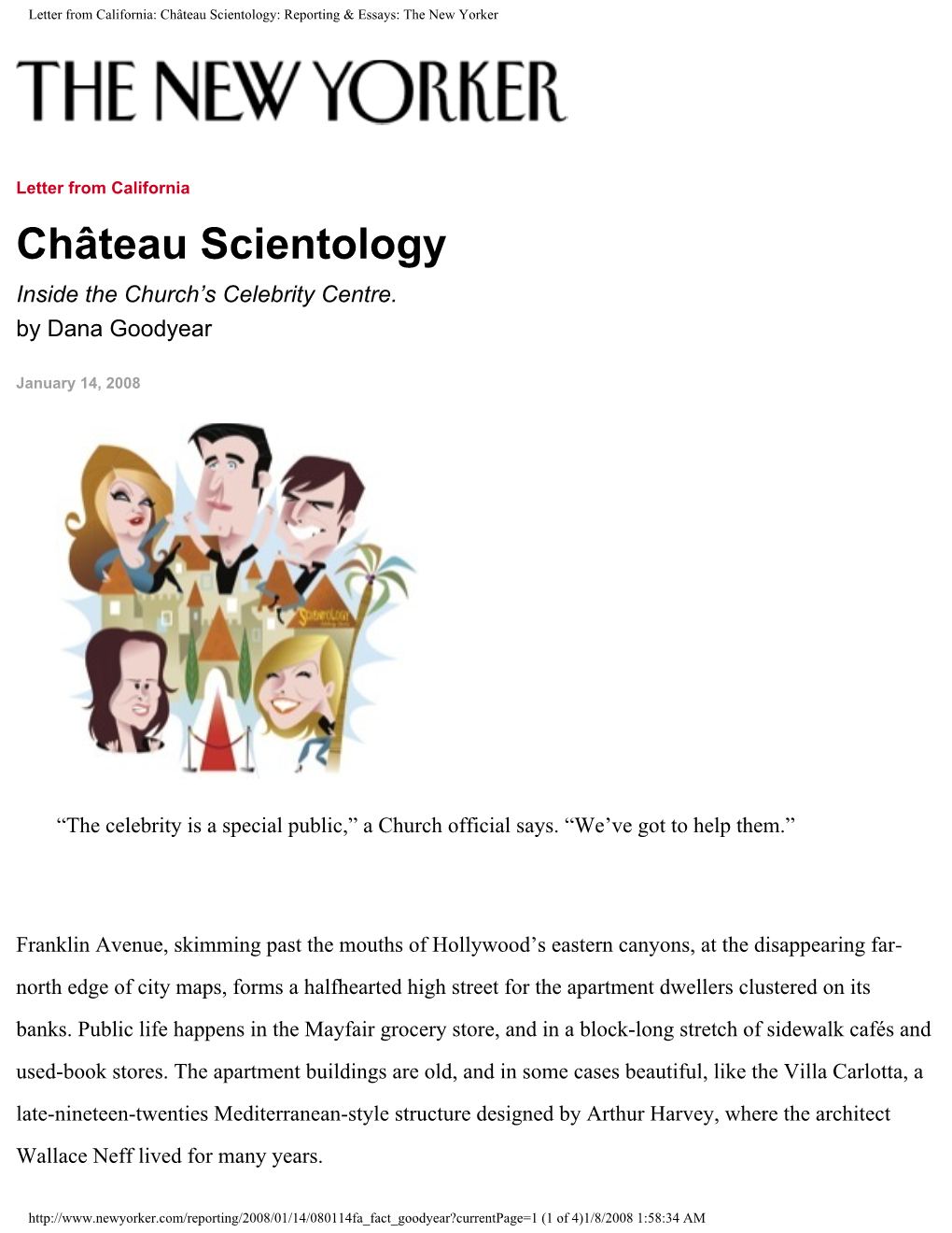 Château Scientology: Reporting & Essays: the New Yorker