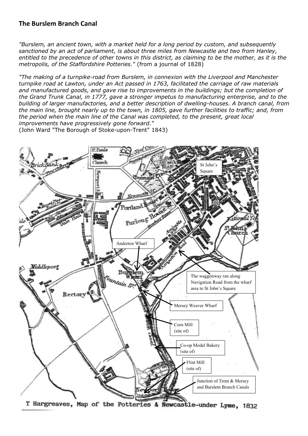 The Burslem Branch Canal