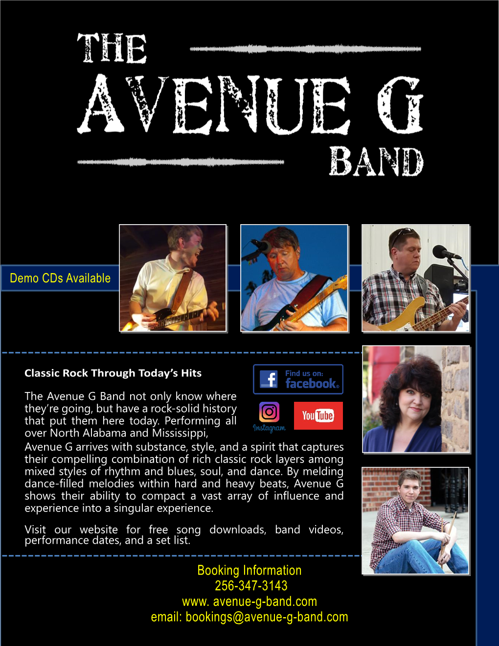 Bookings@Avenue-G-Band.Com