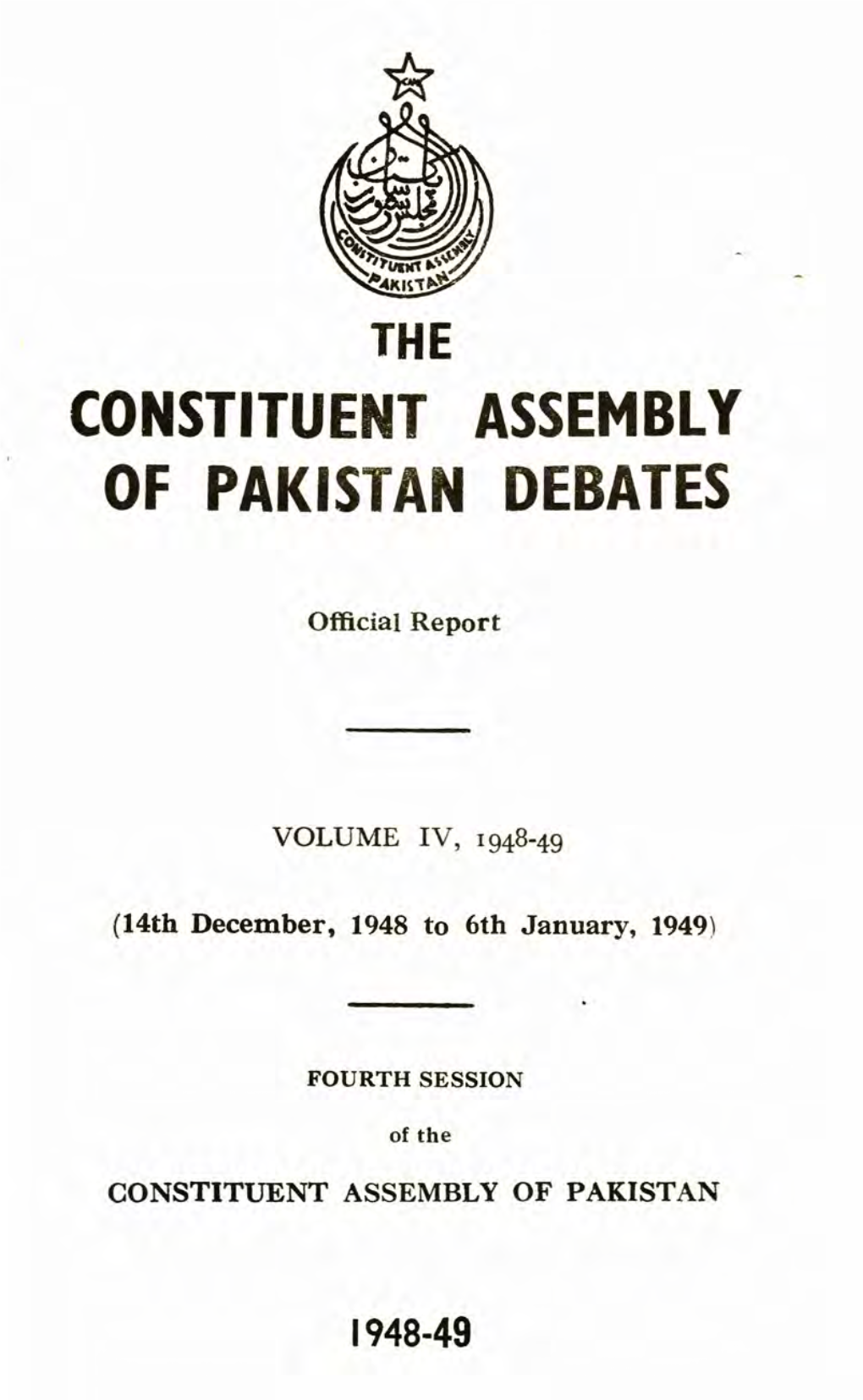 Constituent Assembly of Pakistan Debates