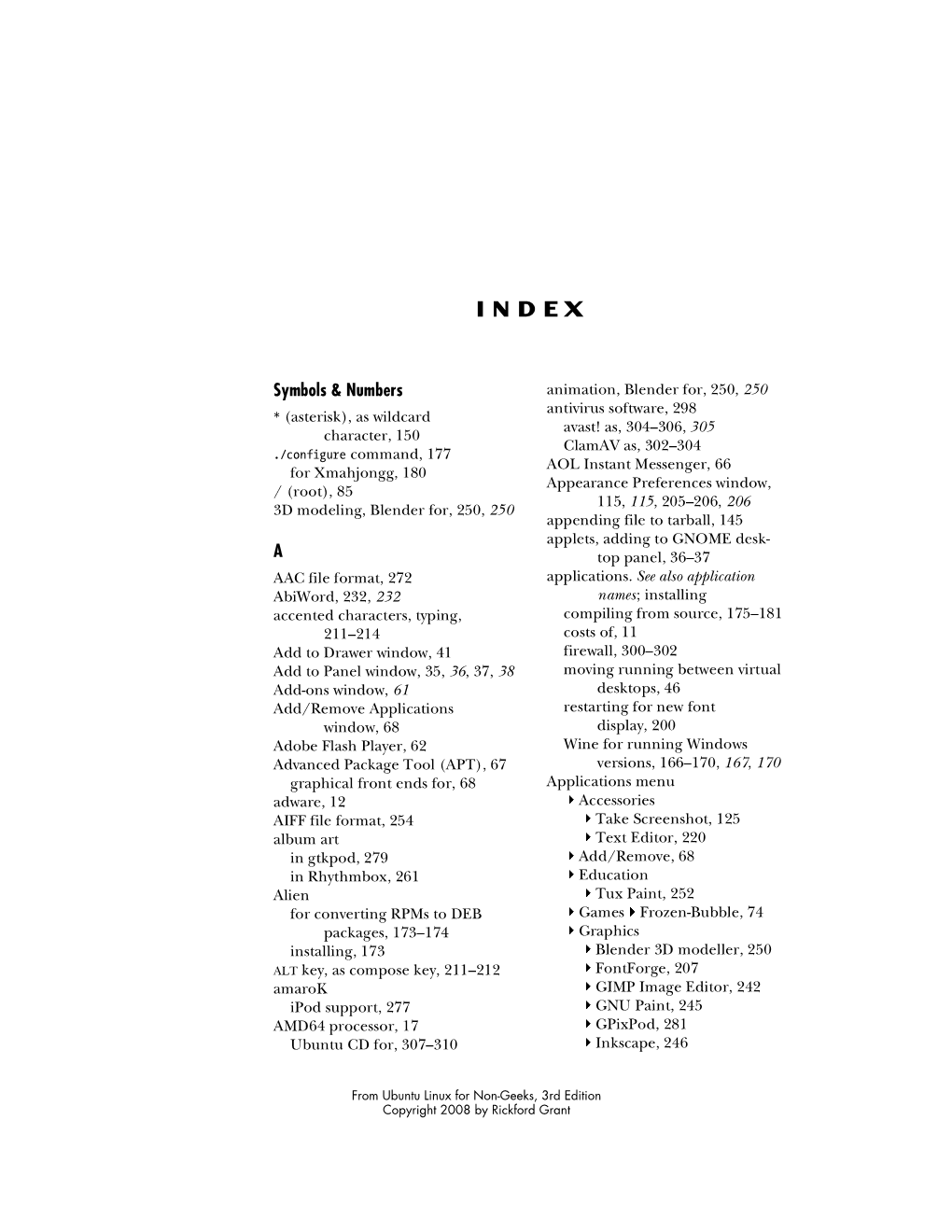 Symbols & Numbers A