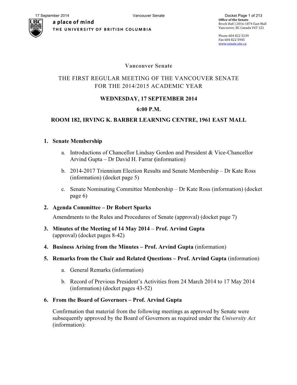 Downloads/Rules- Procedures-20140710.Pdf and Was Distributed to Senators Earlier This Year