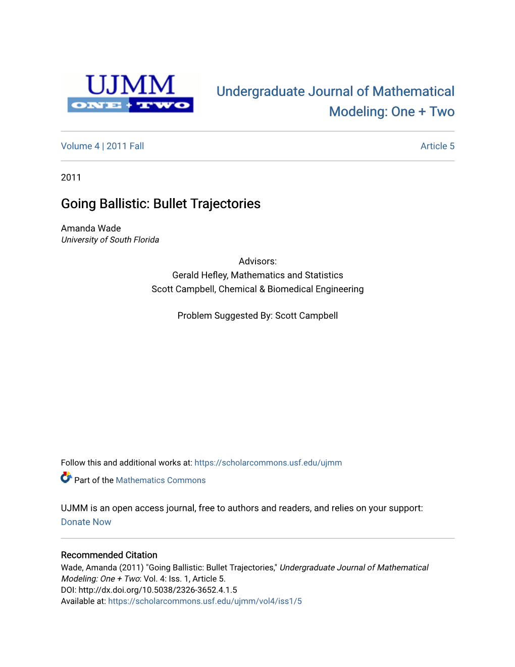 Going Ballistic: Bullet Trajectories