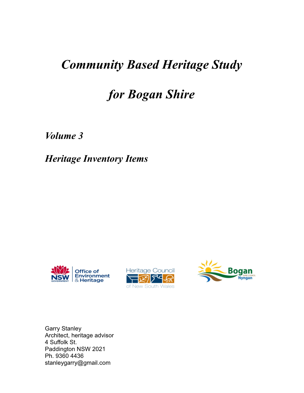 Bogan Shire Council Inventory List March285.77 KB