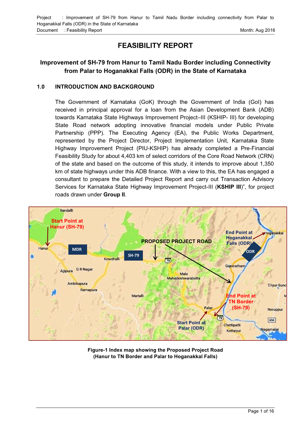 Feasibility Report Month: Aug 2016