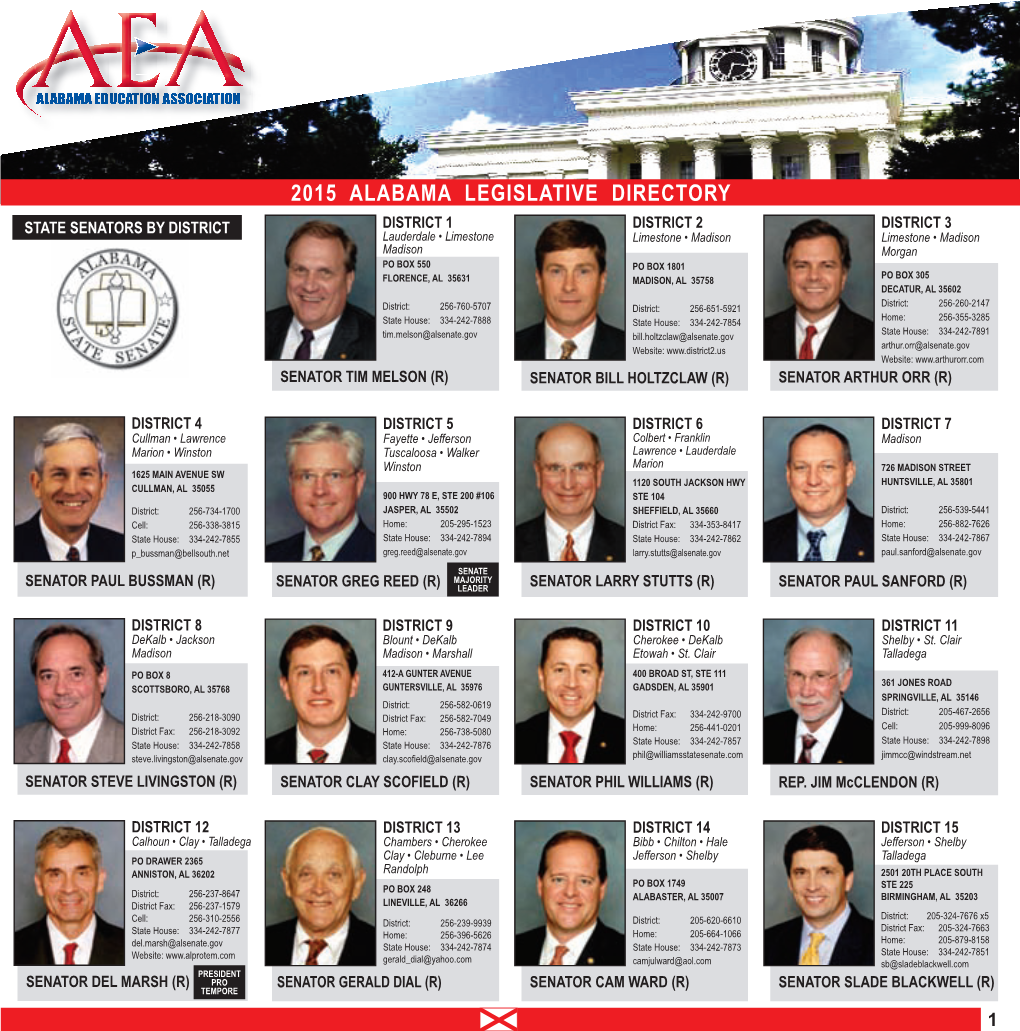 2015 Alabama Legislative Directory