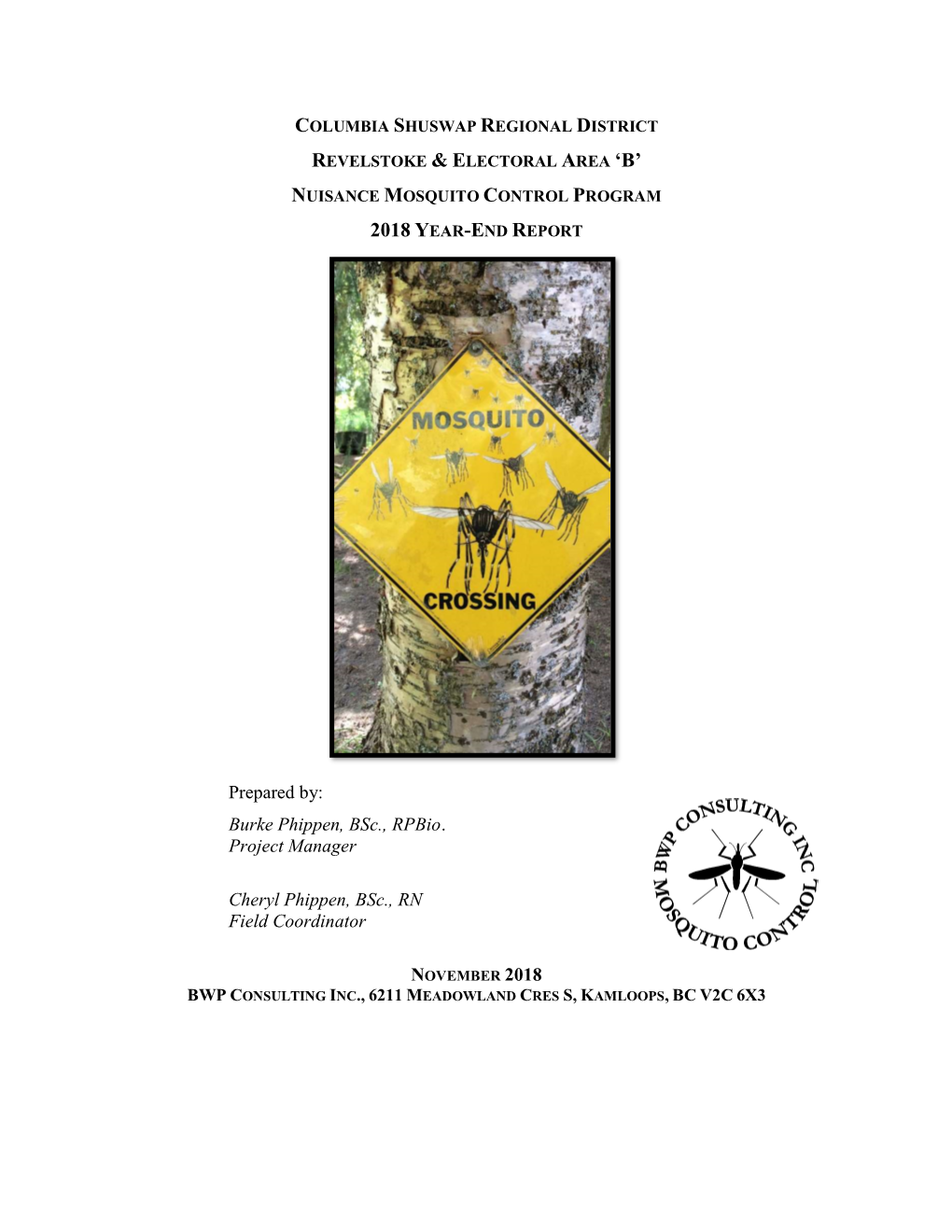 2018 Revelstoke Mosquito Control Report.Pdf