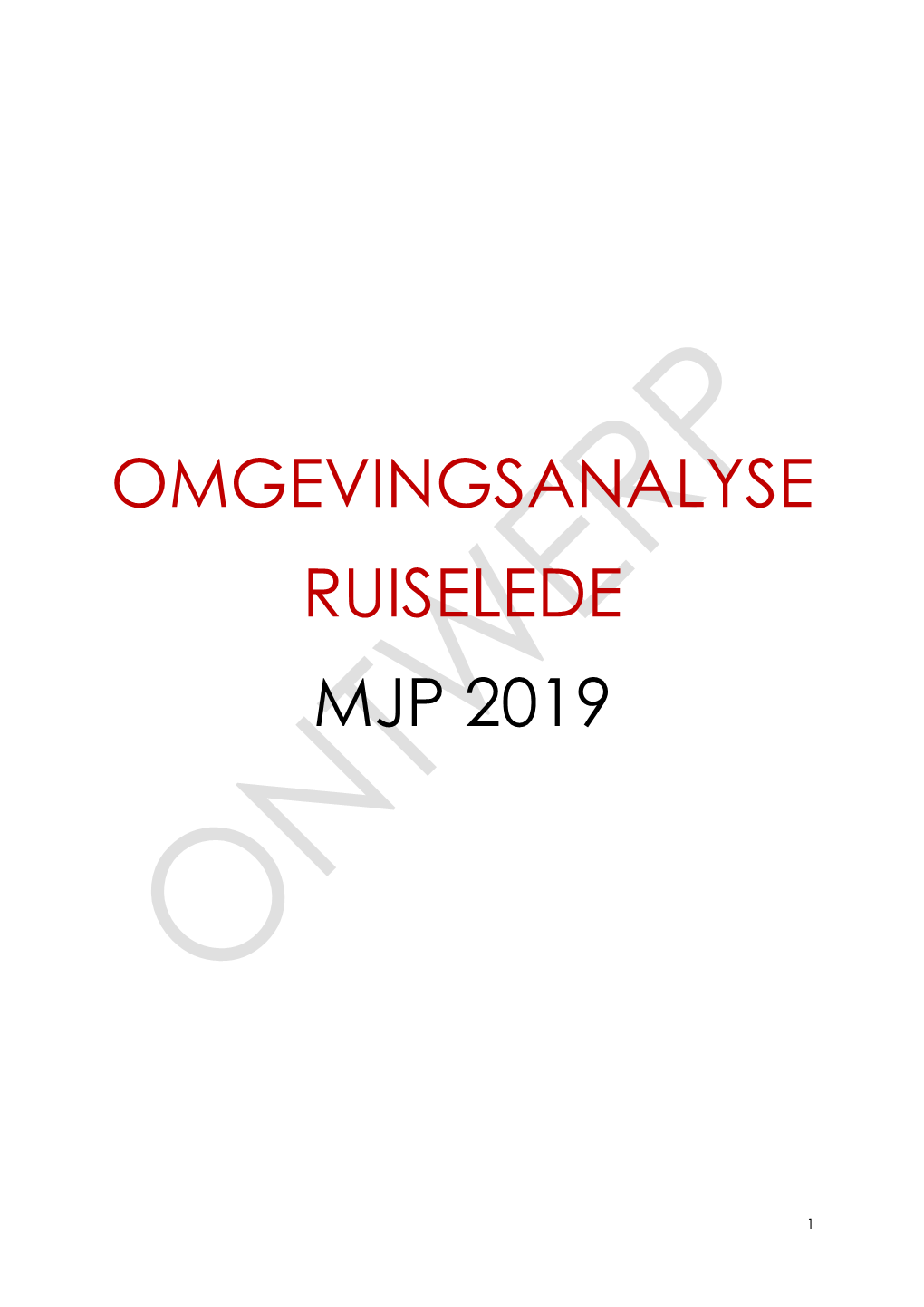 Omgevingsanalyse Ruiselede Mjp 2019