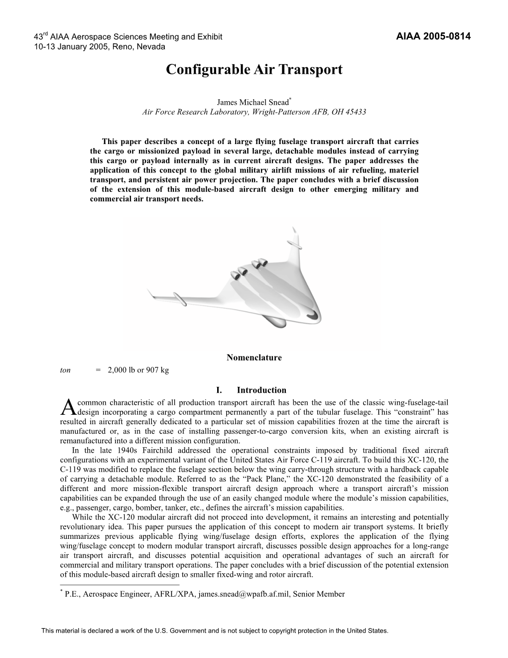 Configurable Air Transport