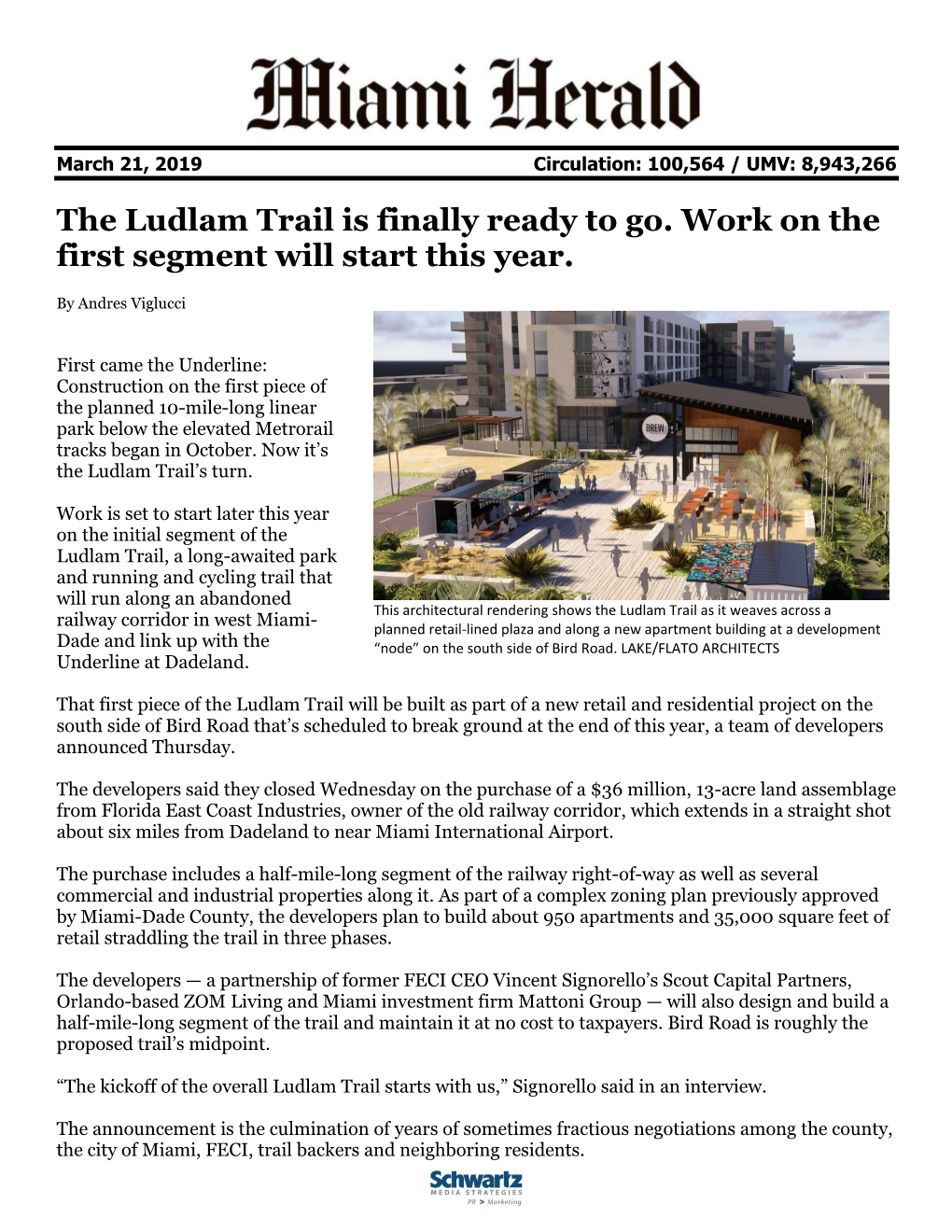 The Ludlam Trail Is Finally Ready to Go. Work on the First Segment Will Start This Year