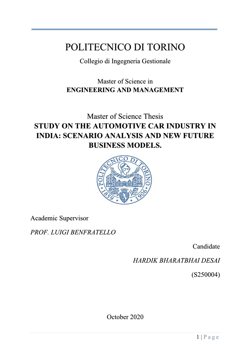 Study on the Automotive Car Industry in India: Scenario Analysis and New Future Business Models