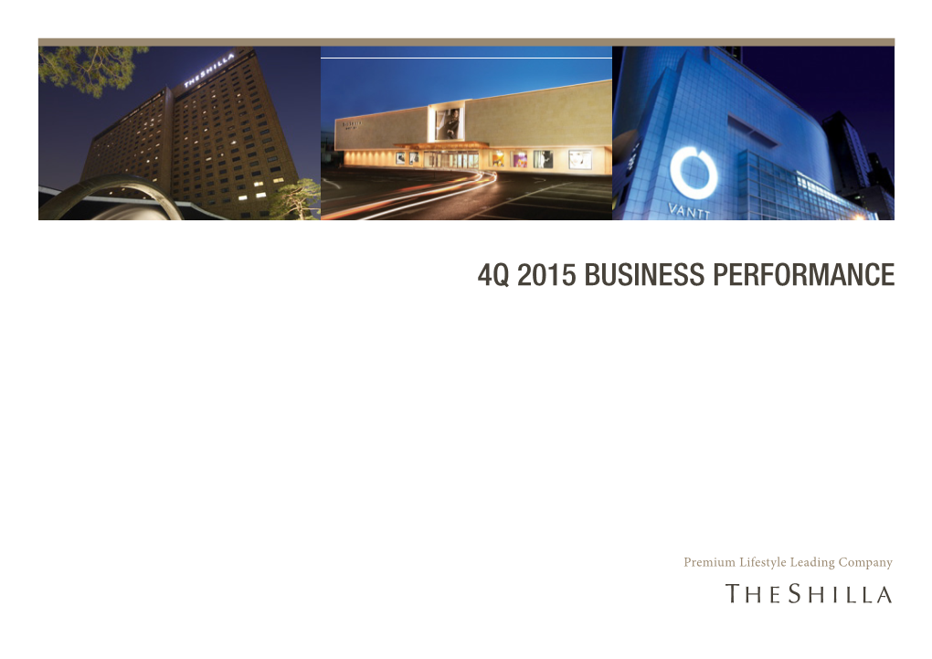 4Q 2015 Business Performance