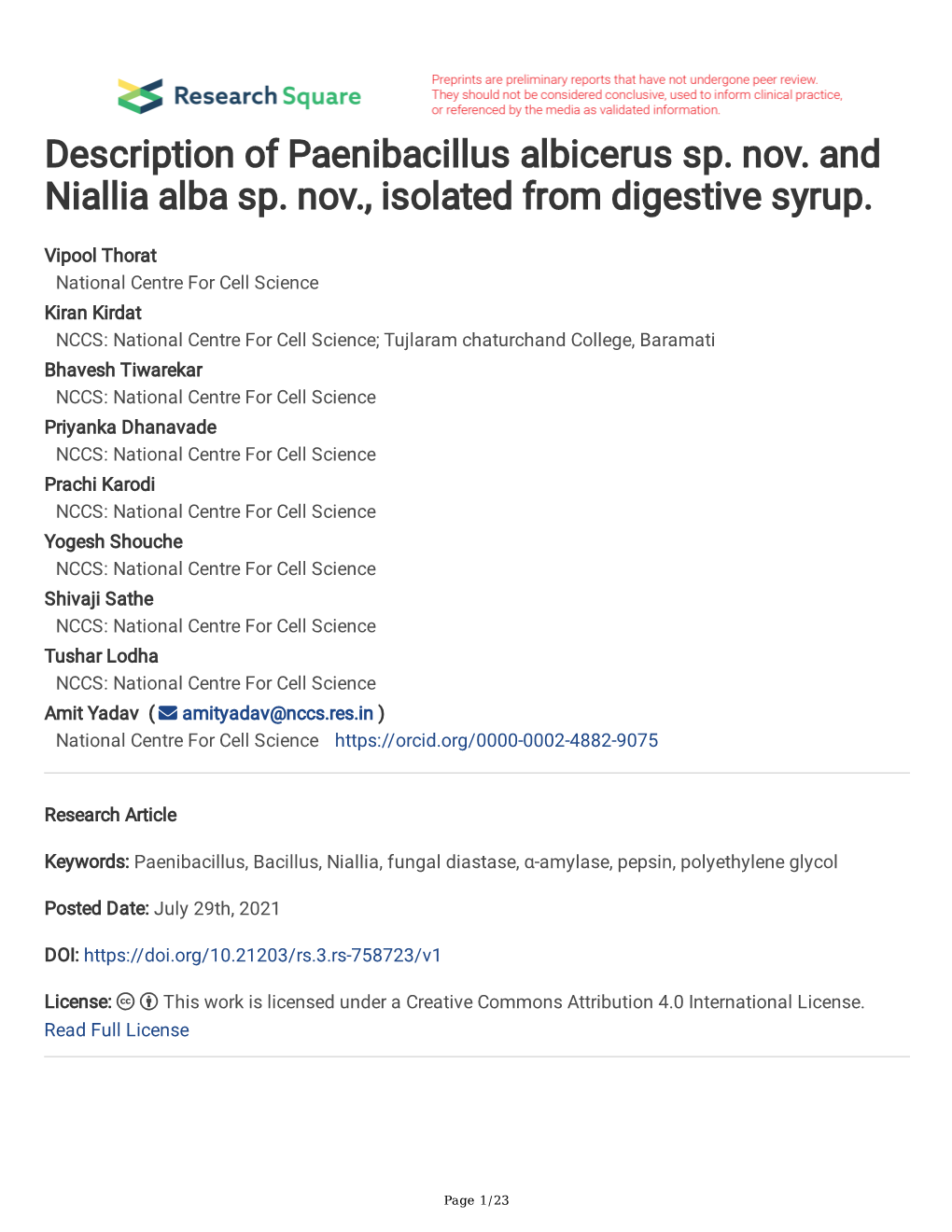 Description of Paenibacillus Albicerus Sp. Nov. and Niallia Alba Sp. Nov., Isolated from Digestive Syrup