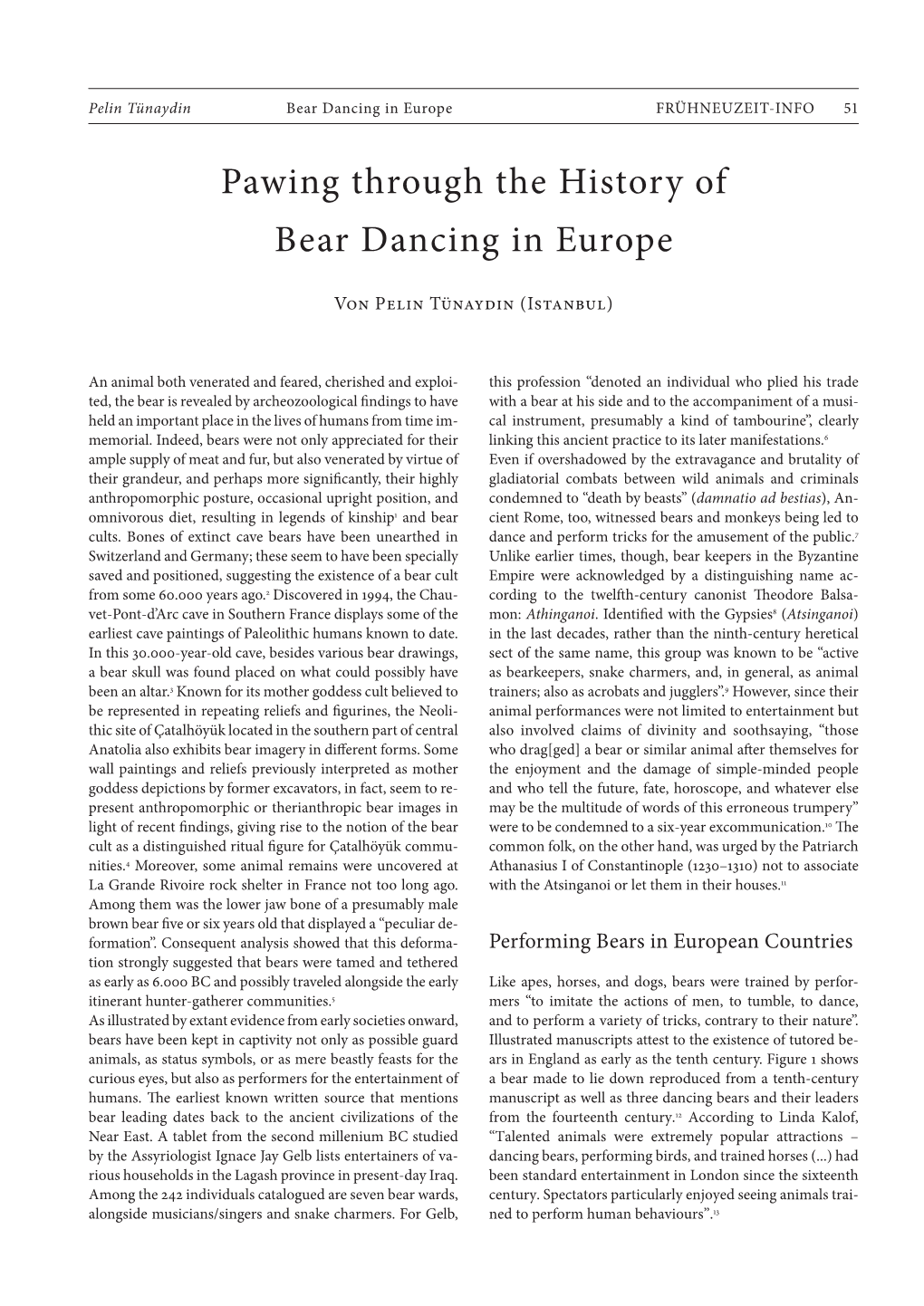 Pawing Through the History of Bear Dancing in Europe