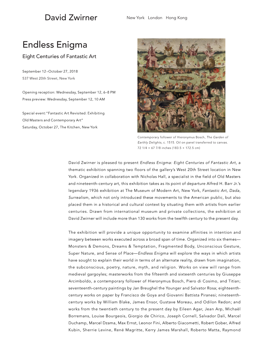 Endless Enigma Eight Centuries of Fantastic Art