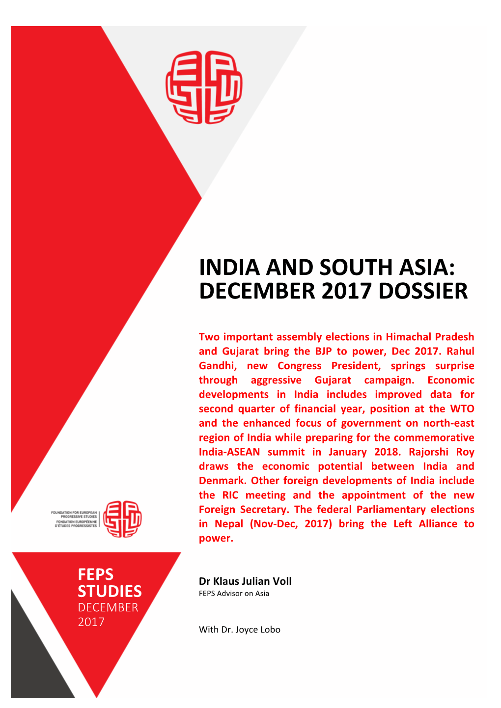 India and South Asia: December 2017 Dossier