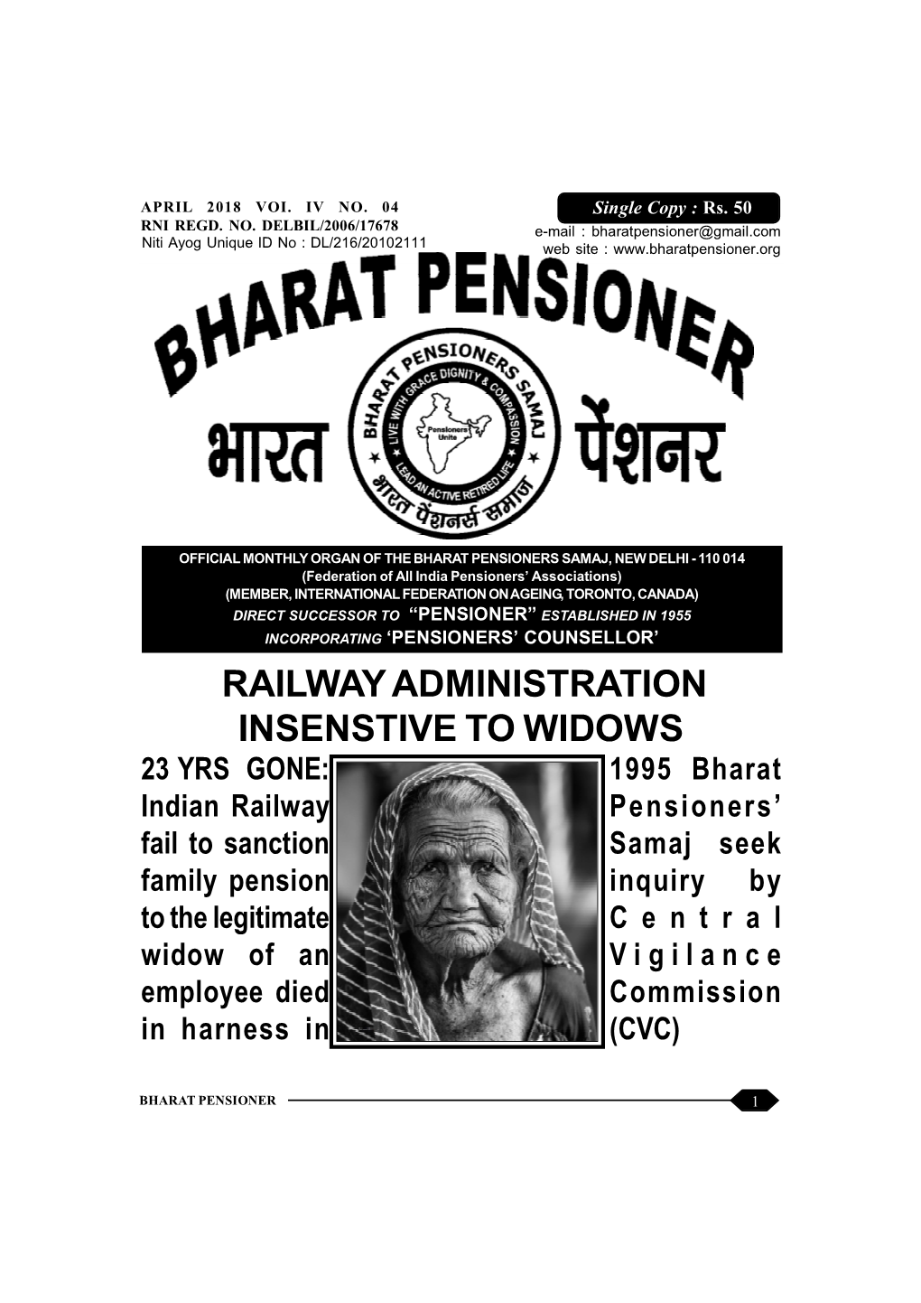 BHARAT PENSIONER -April 2018 Issue