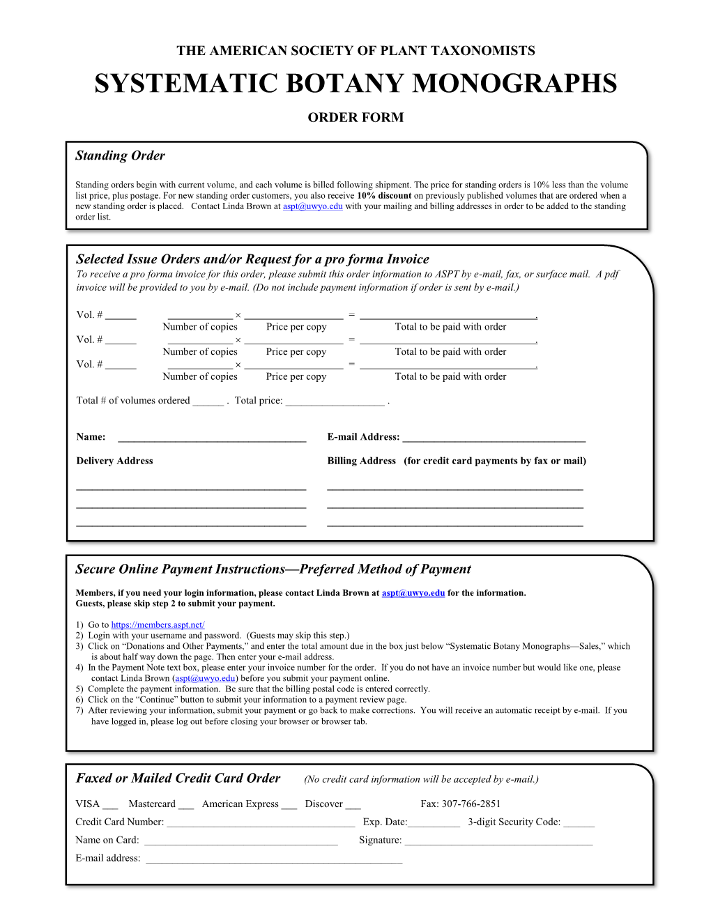 The American Society of Plant Taxonomists