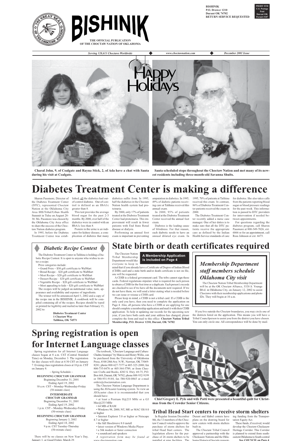 Diabetes Treatment Center Is Making a Difference Sharon Passmore, Director of Lished, All the Diabetics Had Out- Diabetics Suffer From