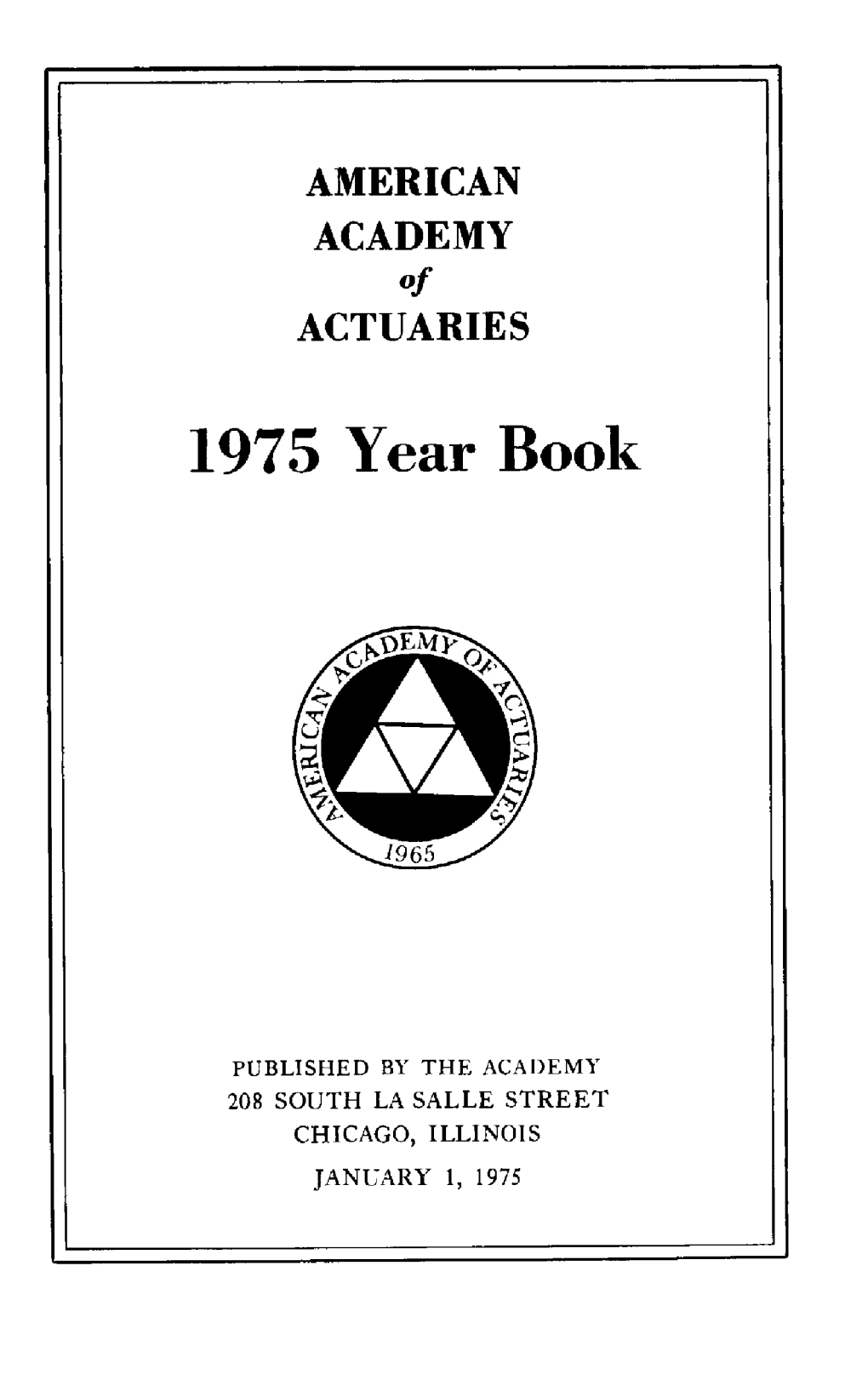 AAA, Yearbook, 1975