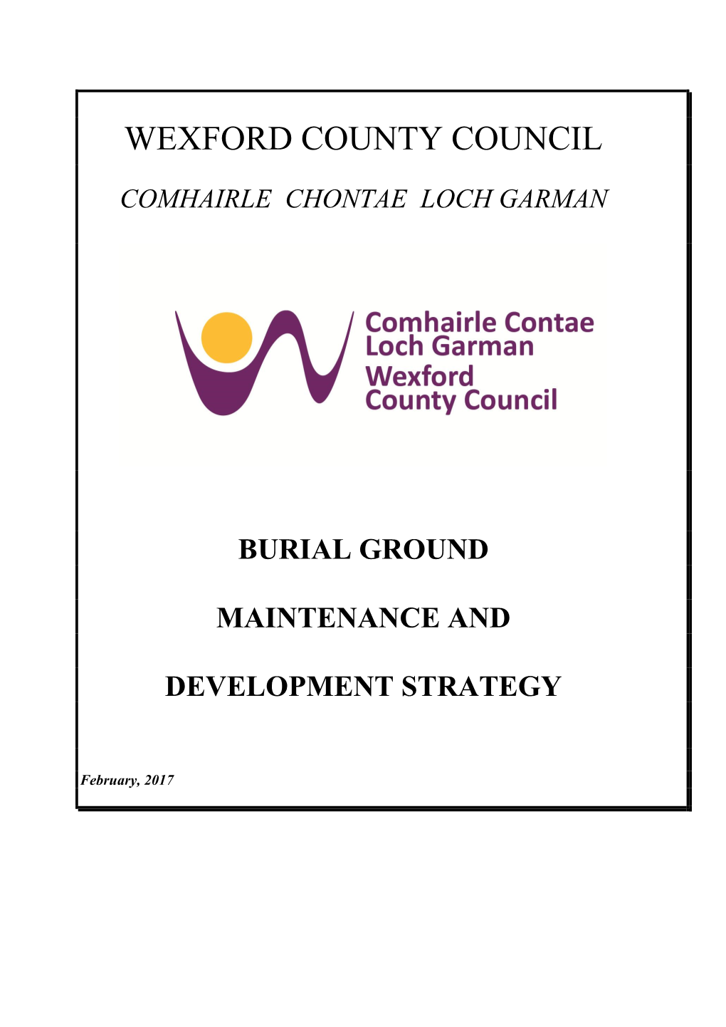 Burial Ground Maintenance and Development Strategy
