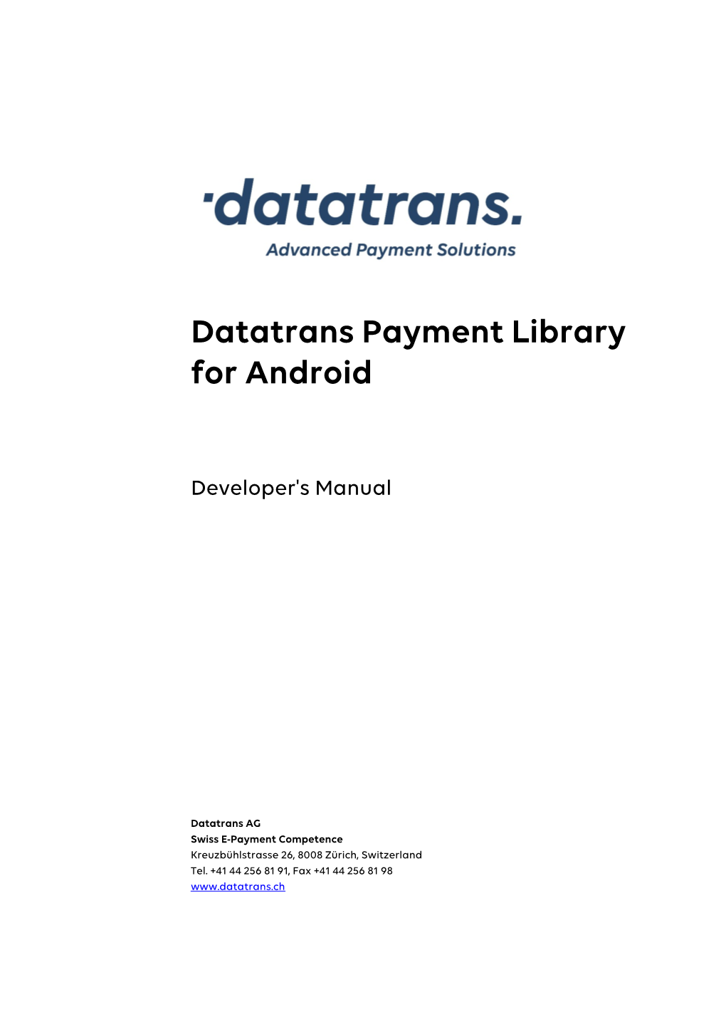 Datatrans Payment Library for Android