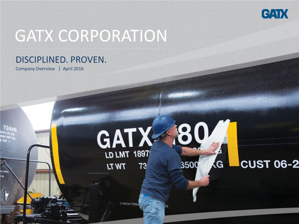 GATX Corporation: an Overview