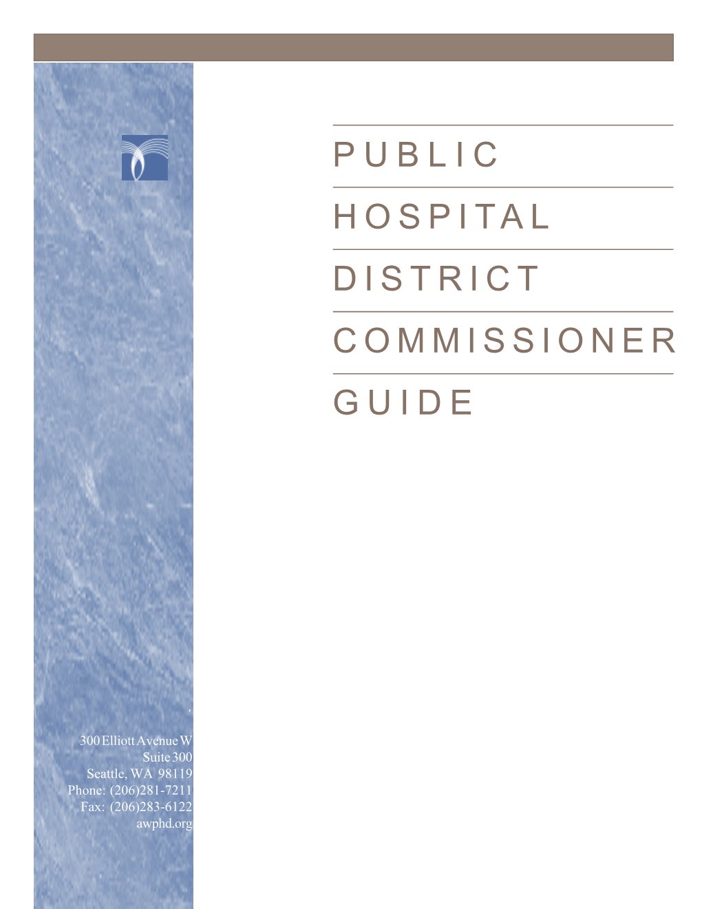 Public Hospital District Commissioner Guide