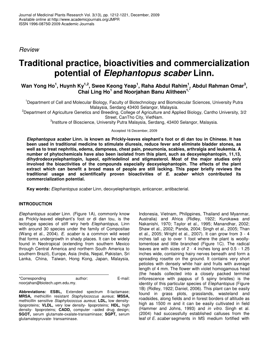 Traditional Practice, Bioactivities and Commercialization.Pdf