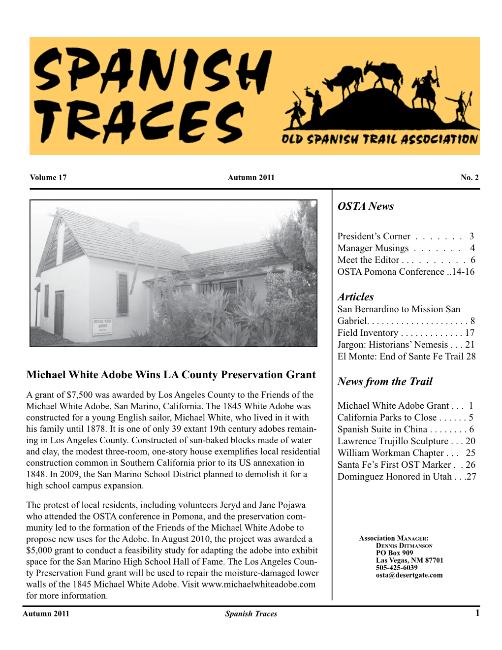 OSTA News Articles News from the Trail Michael White Adobe Wins LA