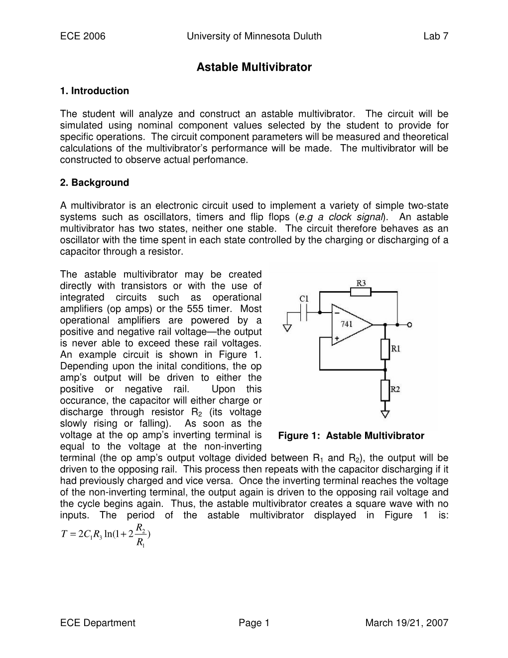 Astable Multivibrator