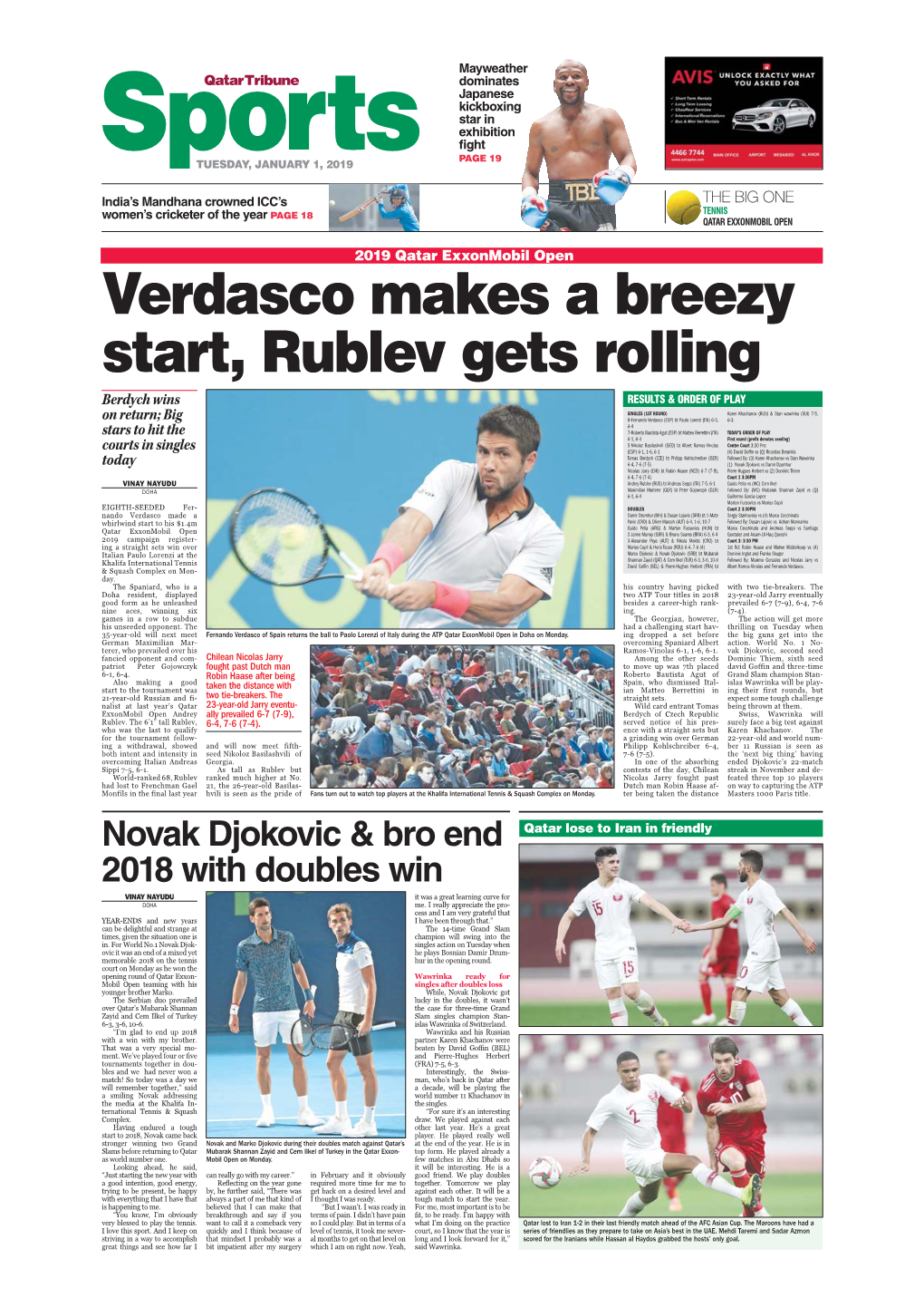 Verdasco Makes a Breezy Start, Rublev Gets Rolling