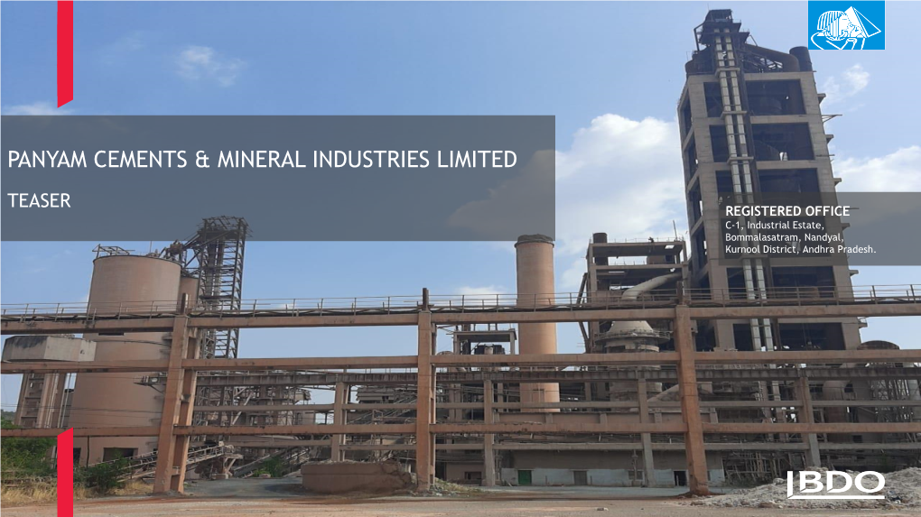 Panyam Cements & Mineral Industries Limited