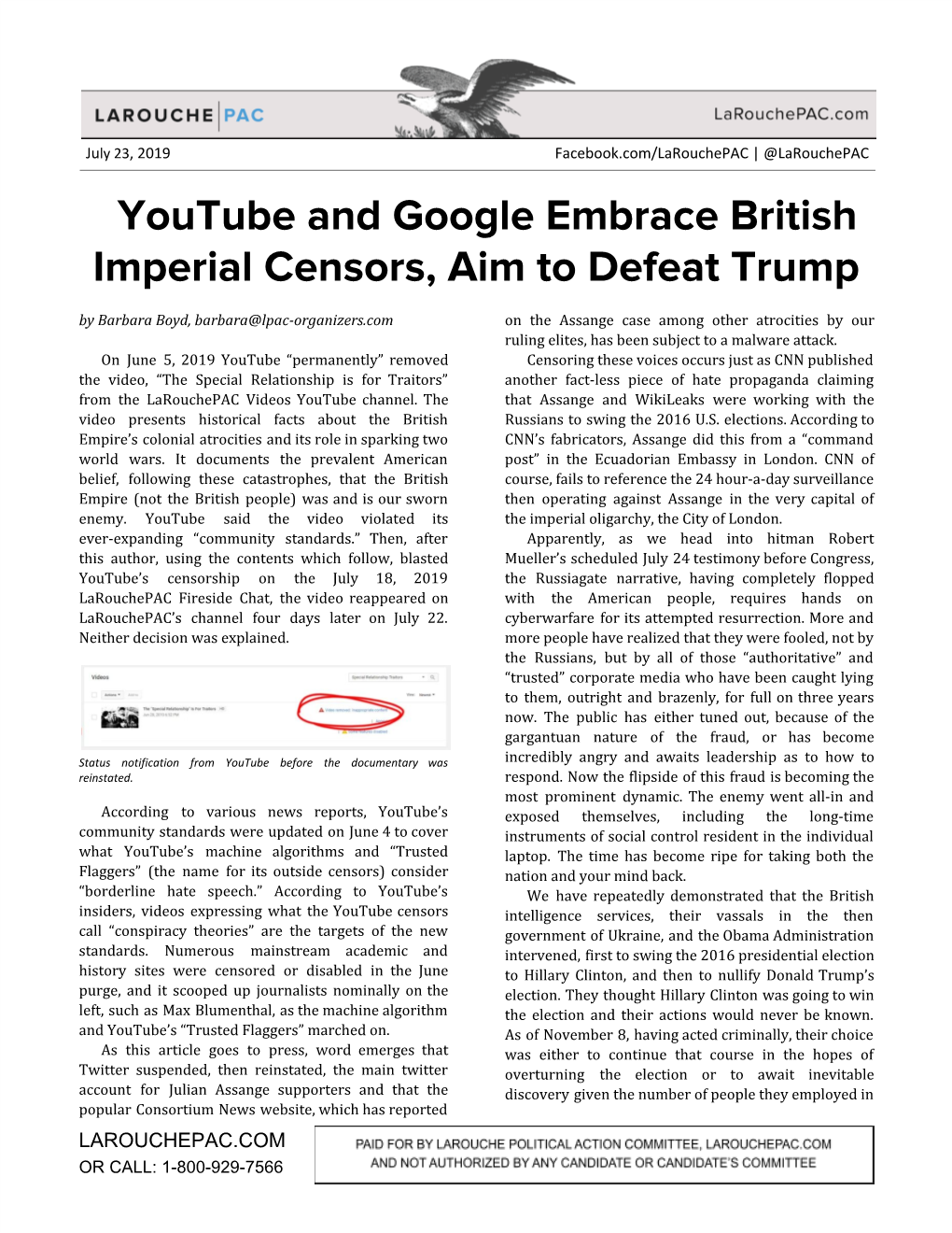 Youtube and Google⁠ Embrace British Imperial