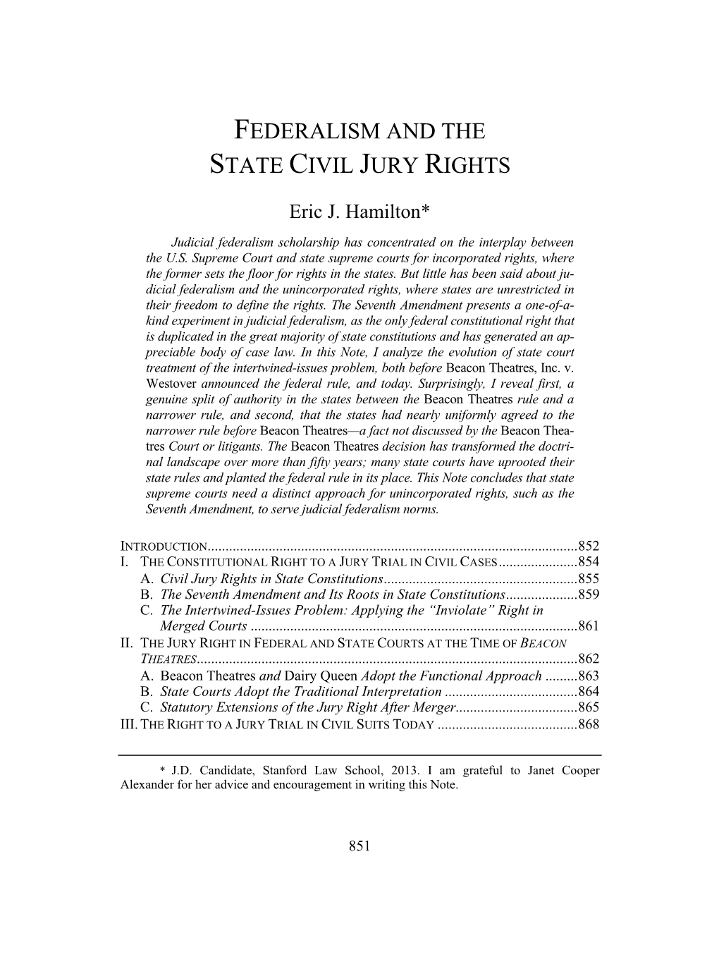Federalism and the State Civil Jury Rights
